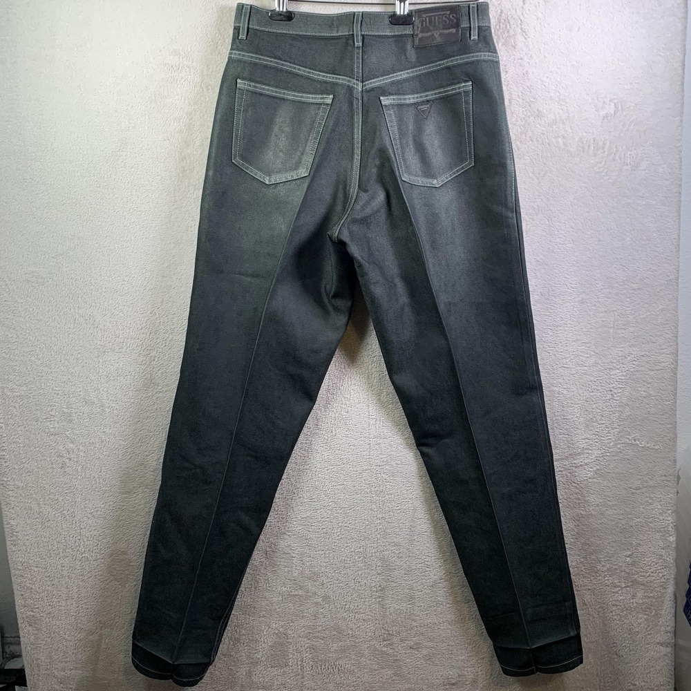 Vintage Guess Pascal Fit Jeans Mens 32x34 Gray Charcoal Wash Regular Tapered 90s